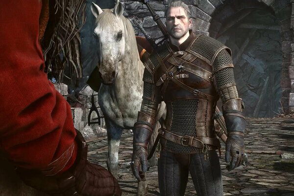 Ajay Sapkovsky Witcher con un cavallo