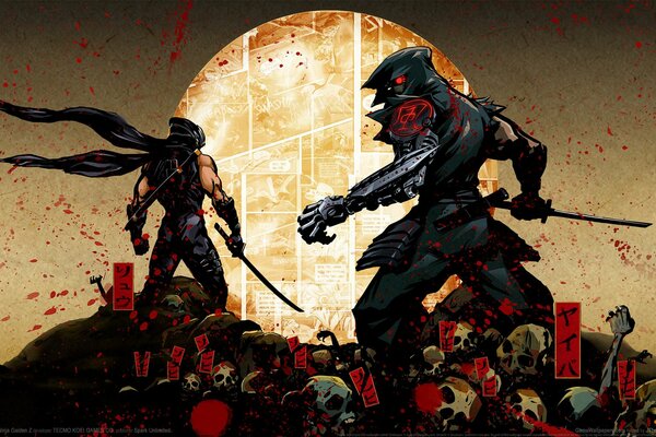 Yaiba: ninja gaiden z, ninja, concepto, cómic