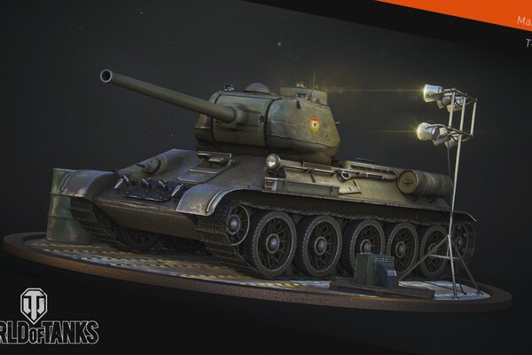 T-34 - 85 de World of Tanks vue latérale