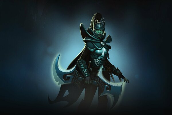 Fille dans un costume effrayant de dota