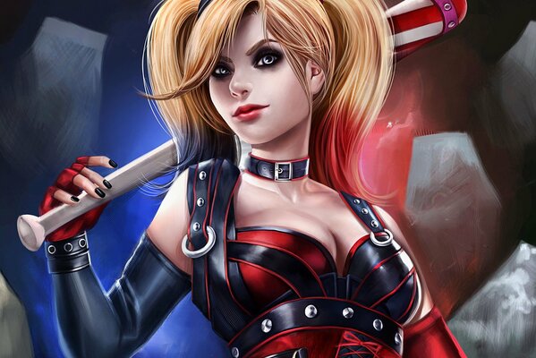 Brillante personaje y supervillana Harley Quinn