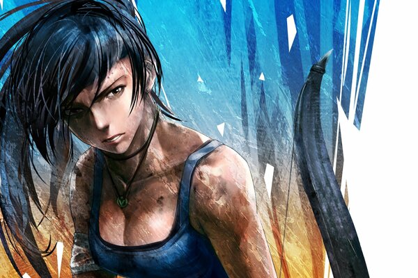 Painted by Lara Croft in the art style