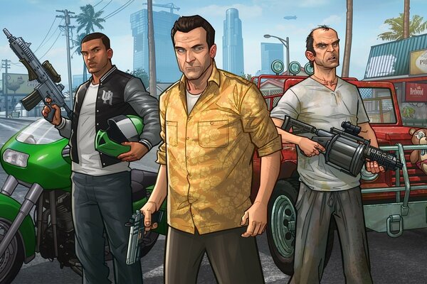 Grand Theft Auto V Michael franklin Trevor patrick brown Kunst