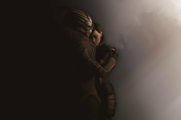 Fille Shepard sur fond brun