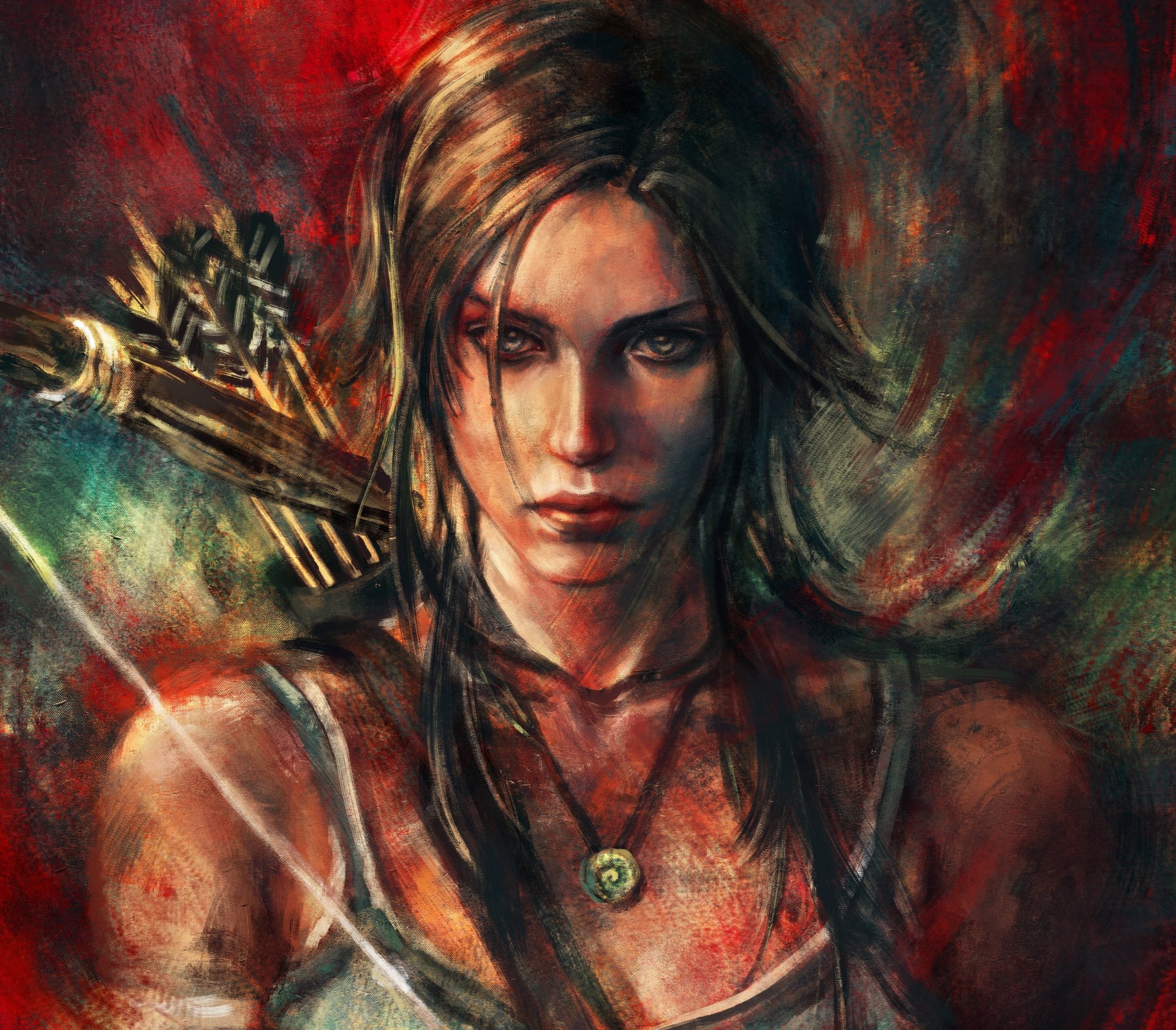 art alicexz tomb raider lara croft dziewczyna łuk strzały