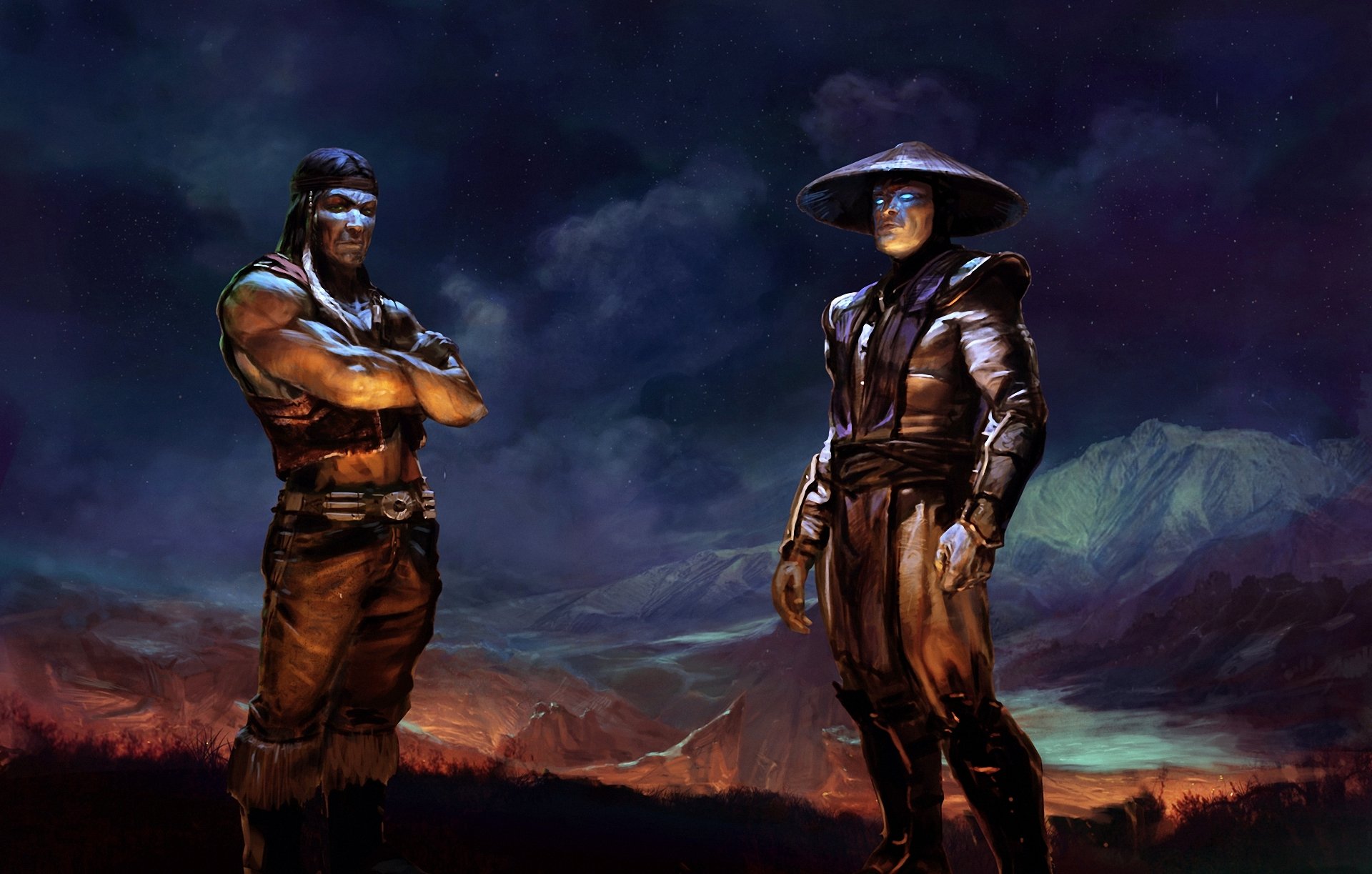 art raiden mortal kombat nightwolf men mountain hat