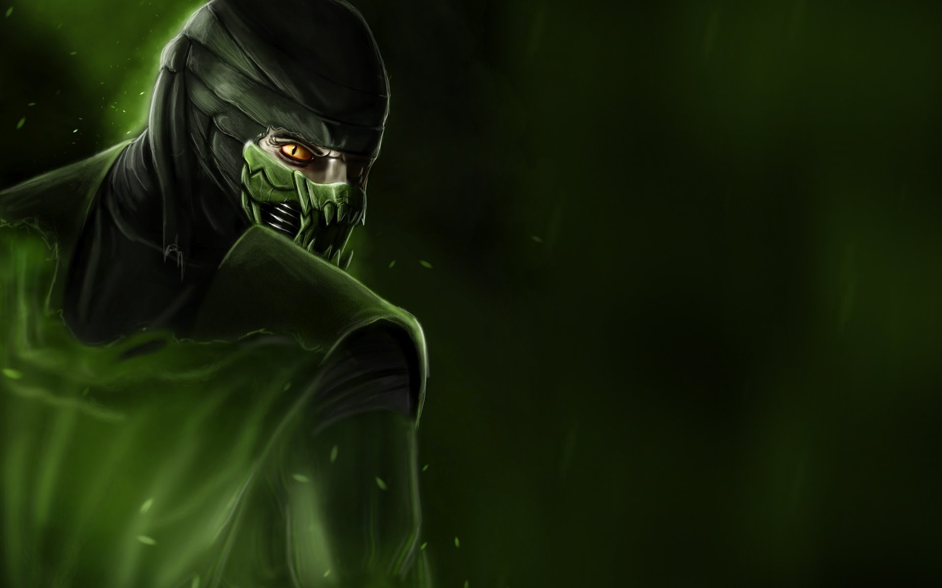 mortal kombat reptile reptile lézard vert slime