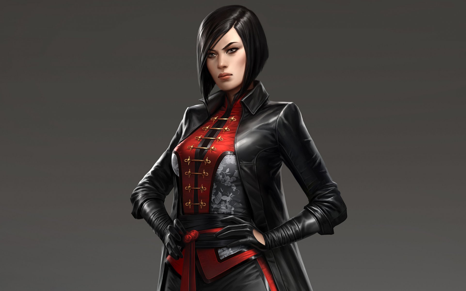 batman: arkham origins lady shiva shiva sandra wu san sandra vusan wojownik ninja wygląd rękawiczki płaszcz przeciwdeszczowy wb games montréal warner bros. interactive entertainment