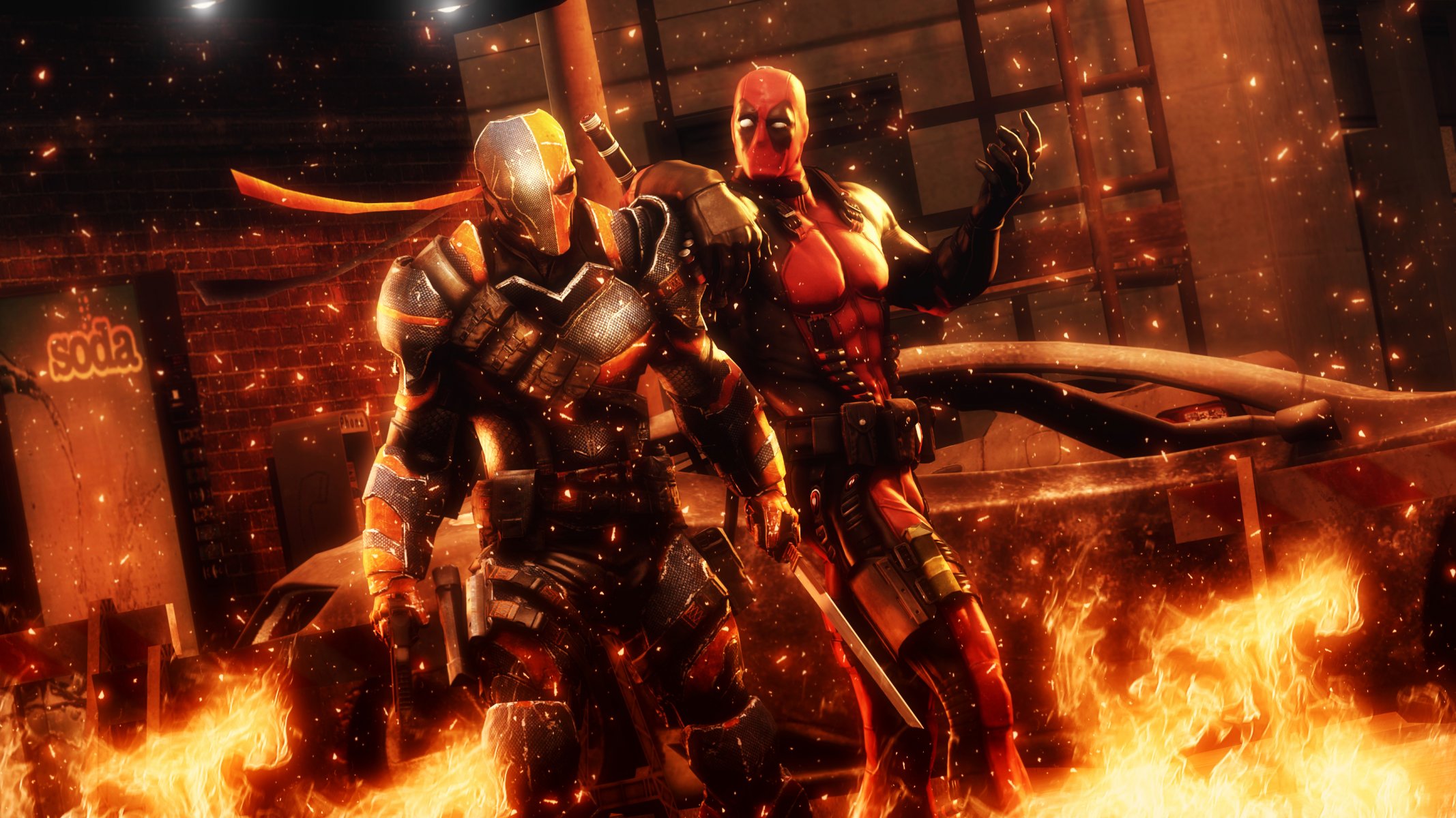 anti-held slade wilson deathstroke deadpool