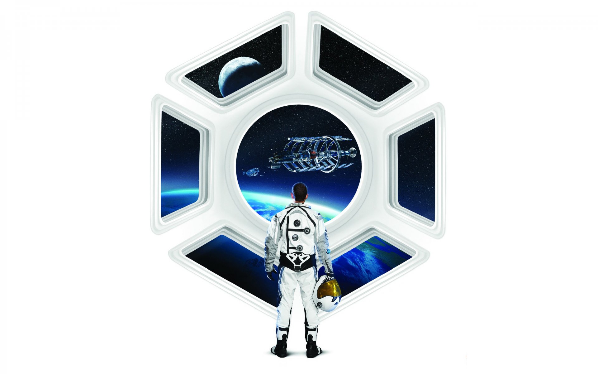 id meier s civilization: beyond earth cosmonaut helmet window space moon land planet spacecraft star white firaxis 2k game