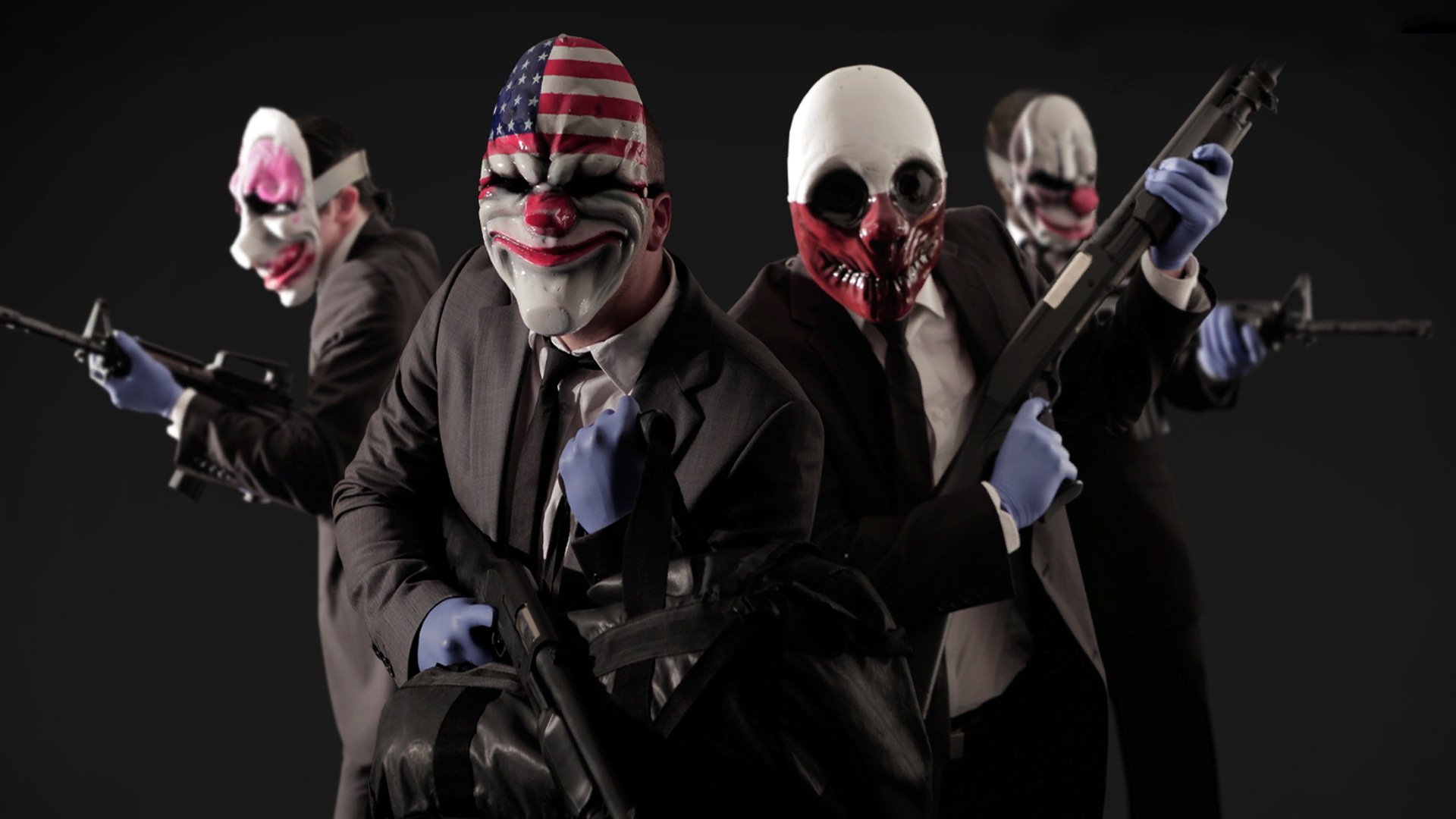 payday 2 ladri giochi maschere pagliacci armi