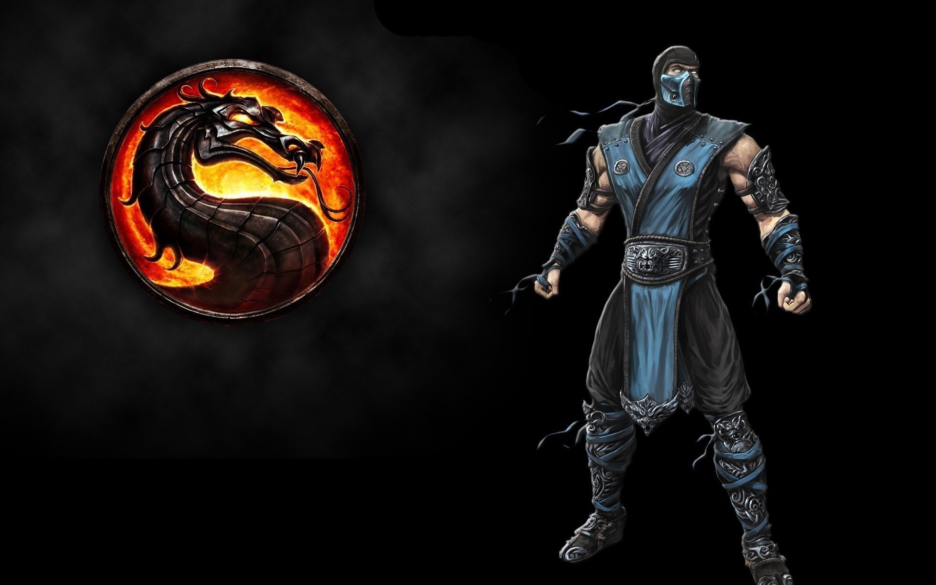 mortal kombat mortal kombat 2011 mortal kombat 9 sub-zero mk dragon logo logo mortal kombat combattant feu flamme glace maître de glace guerrier de glace ninja de glace ninja jeu ps xbox 360 play station mk9