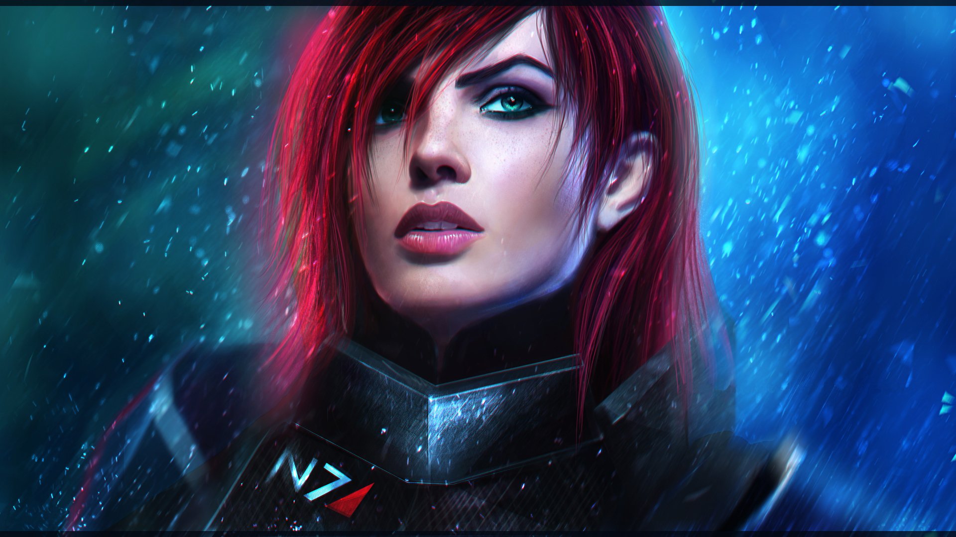 mass effect arte shepard ragazza bioware faccia