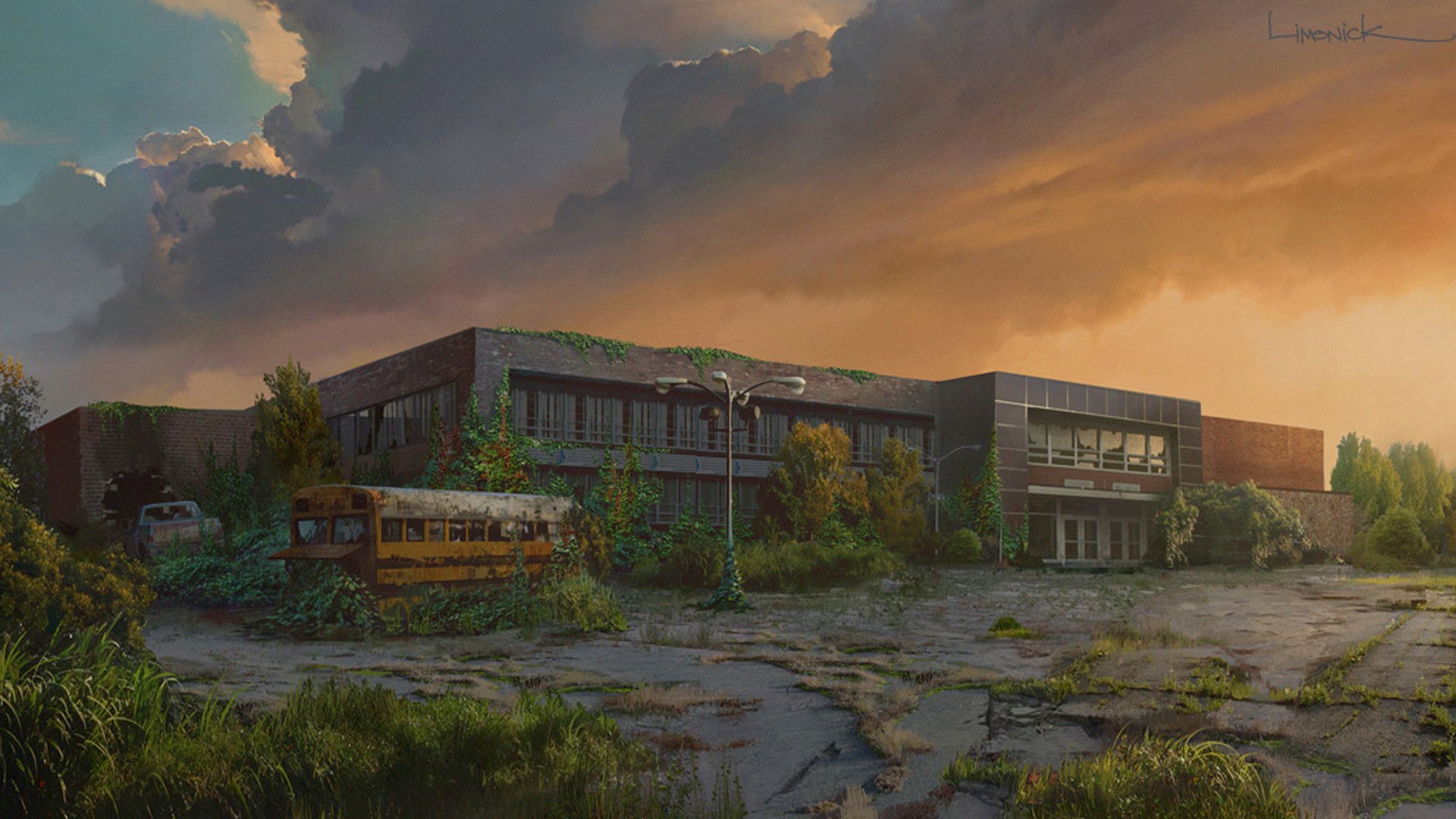 the last of us building art plant bu