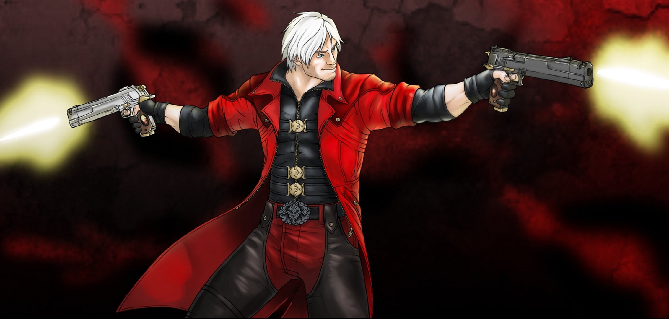 devil may cry dmc dante blanc cheveux pistolets capcom