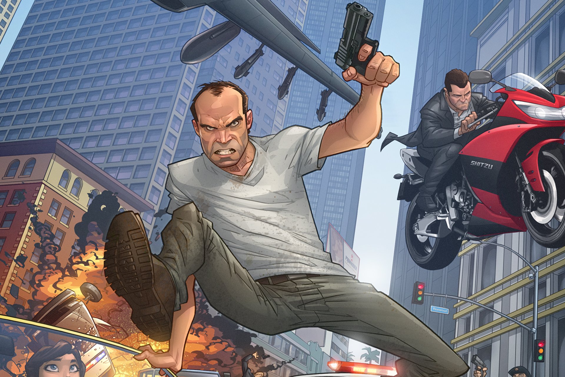 grand theft auto v patrick brown arte trevor michael