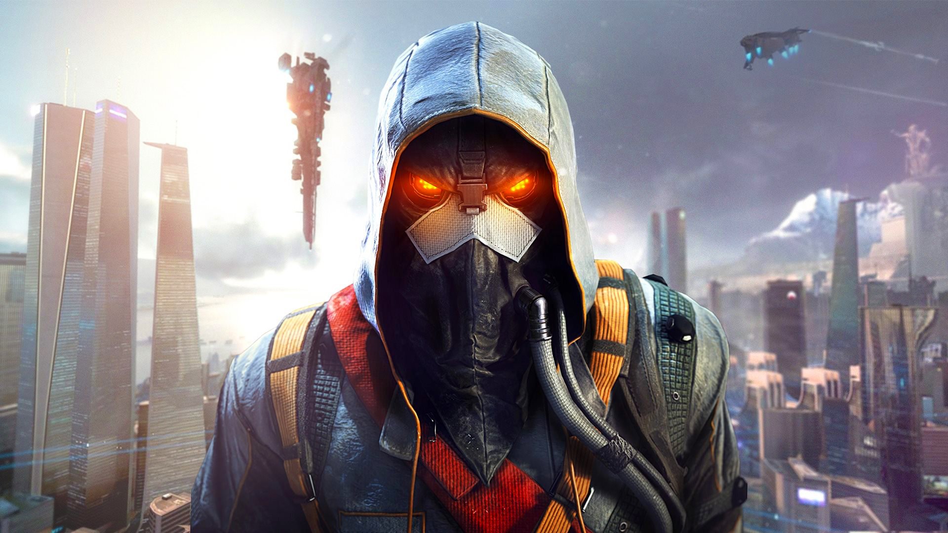 killzone: shadow fall killzone: caught in the twilight helgastov helghast men town metropolis house sky hood mask hose guerrilla games sony computer entertainment