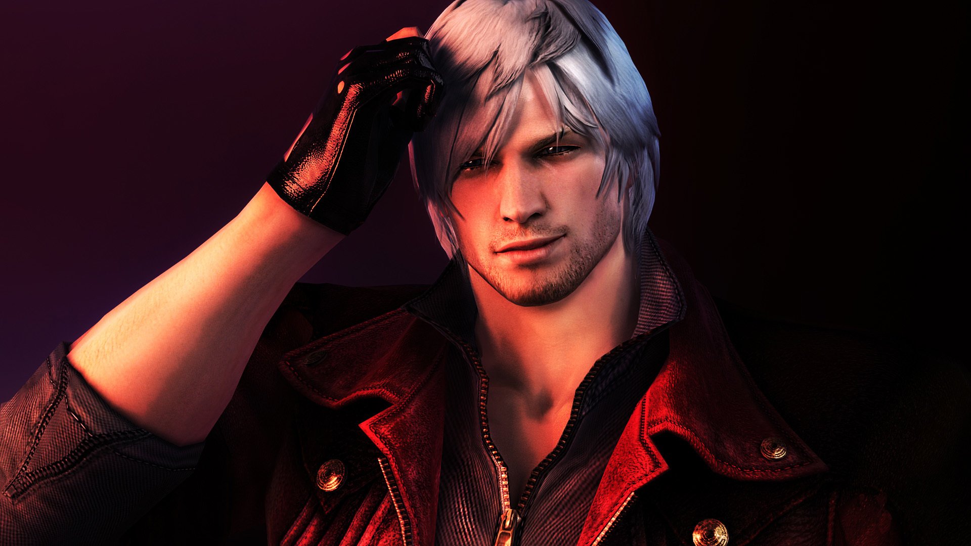 visage devil may cry dmc dante blanc cheveux capcom