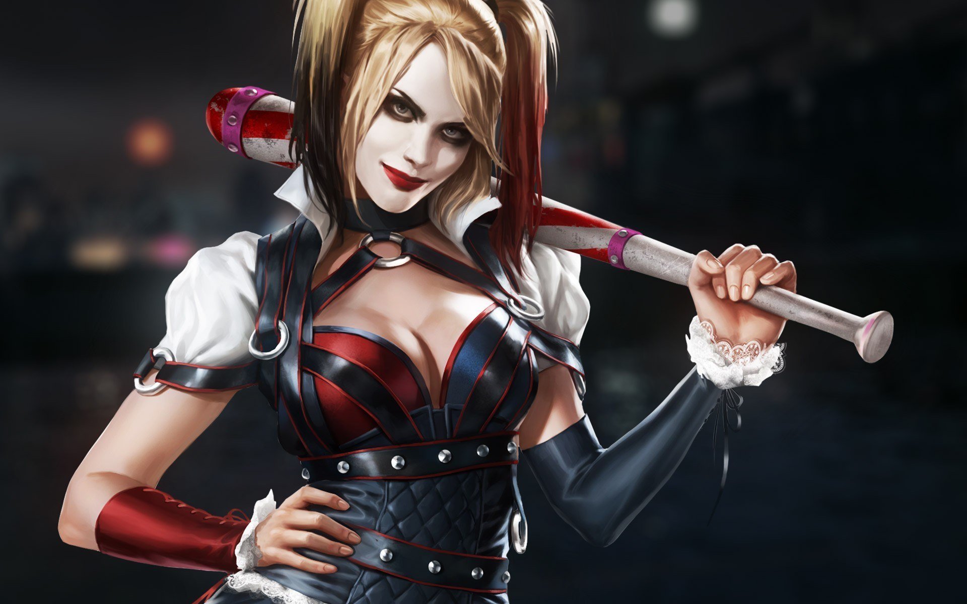 batman: arkham knight batman: the knight of arkham rocksteady studios warner bros. interactive entertainment batman: arkham harley girl bits harley quinn view