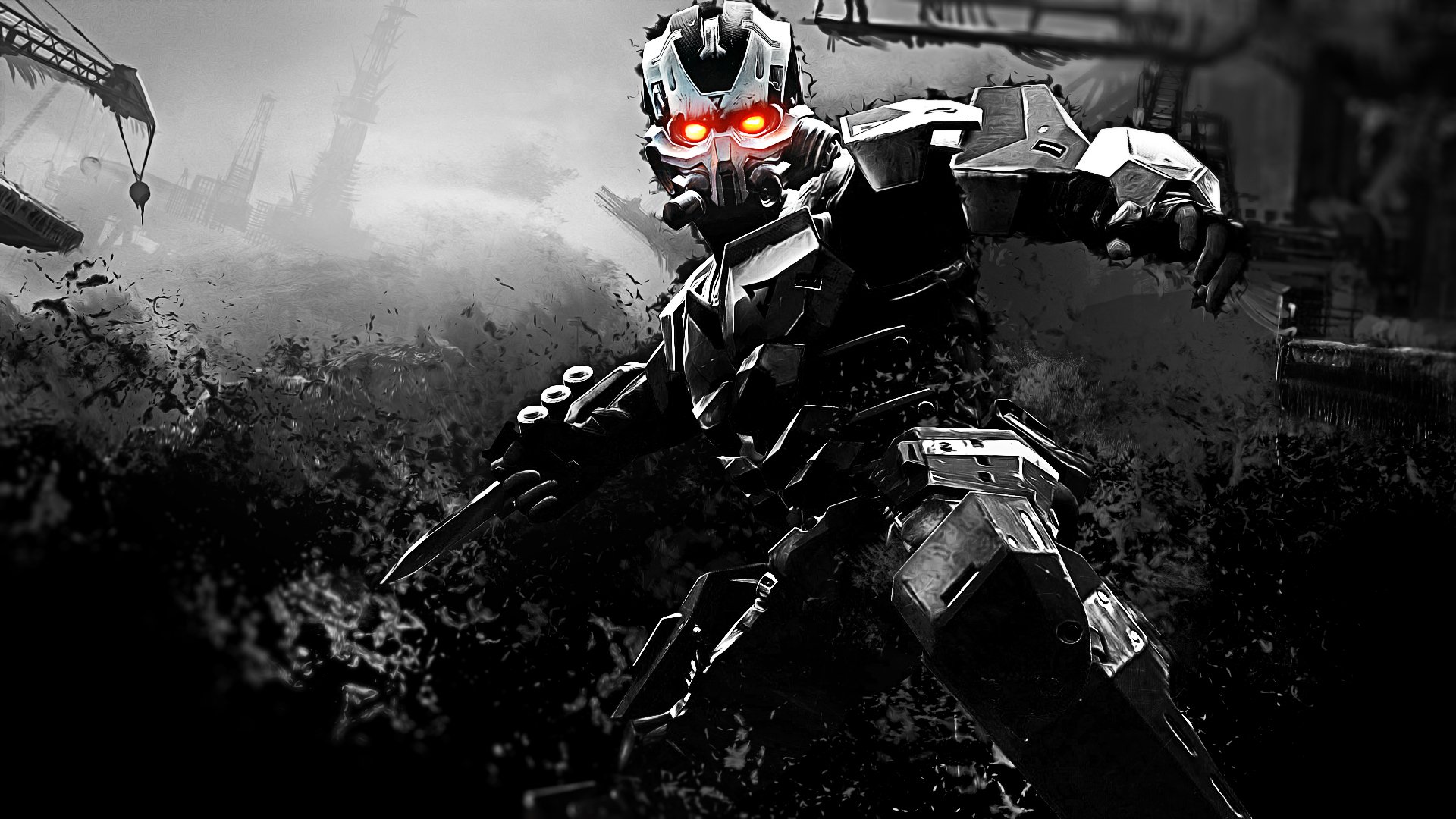 killzone 3 cyborg robot broń fantastyka gra wideo