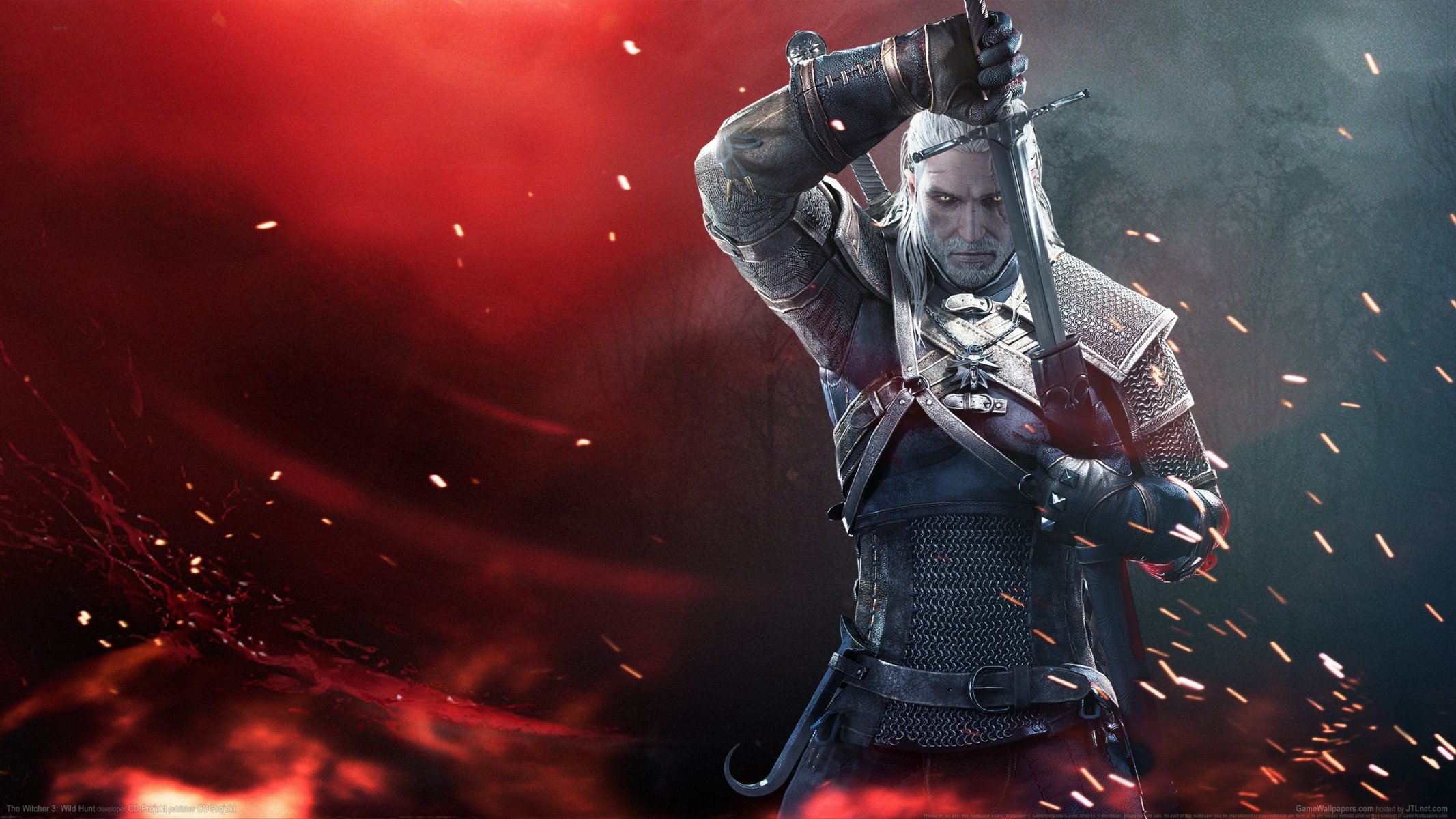 wiedźmin 3: dziki gon wiedźmin 3: dziki gon cd projekt red geralt wiedźmin andrzej sapkowski broda wojownik zbroja miecz