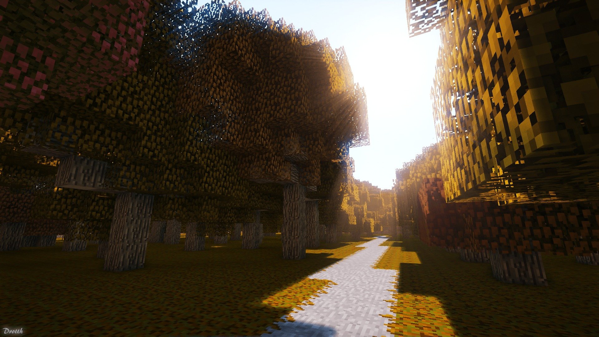 minecraft game autumn wallpaper