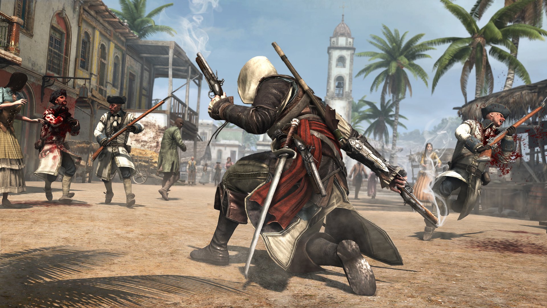 assassin s creed iv: black flag assassino pirata edward kenway edward kenway assassins creed città sentinelle alberi