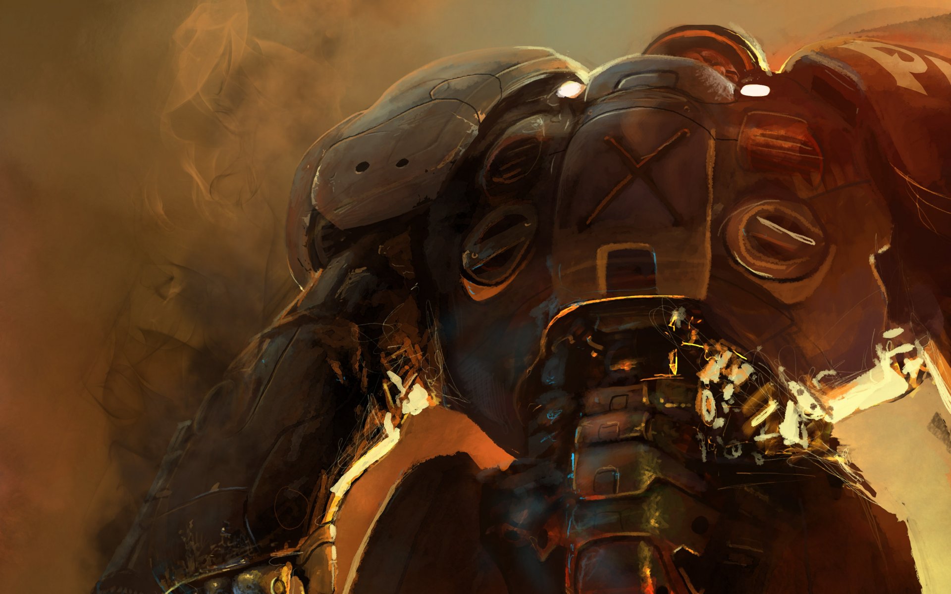 tarcraft terran marine power armor smoke