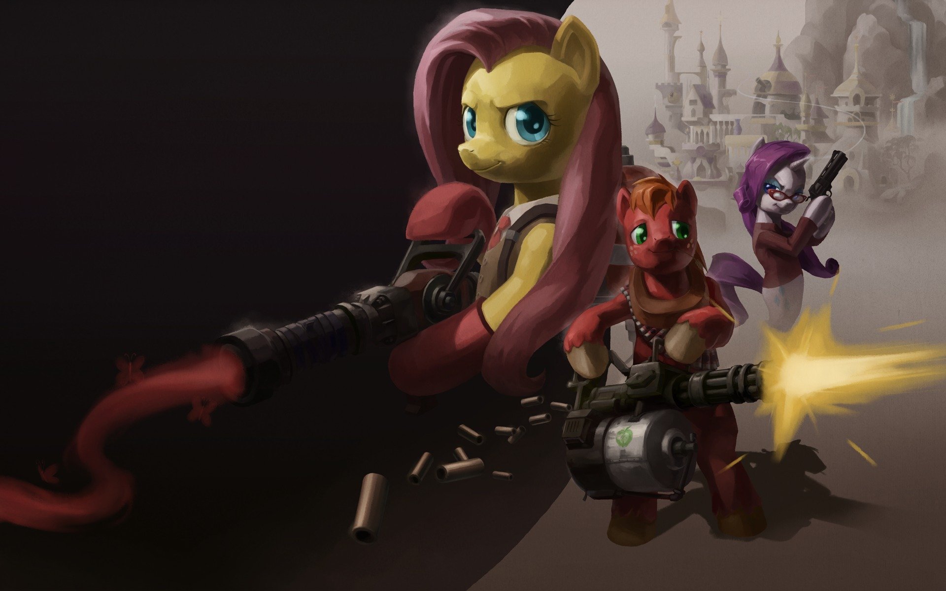 team fortress my little pony mlp rarity big macintosh fluttershy