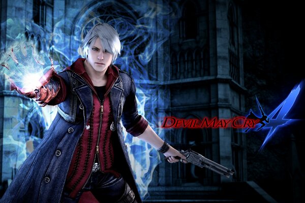 Nero von devil may cry 4 zeigt eine dämonische Hand