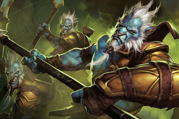 The ghost of the profession is dota 2, a warrior with a spear and a valve