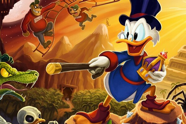 La famosa caricatura de Scrooge McDuck