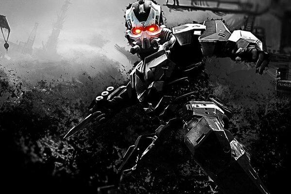 Killzone 3 video game with cyborg background with weapons wallpaper