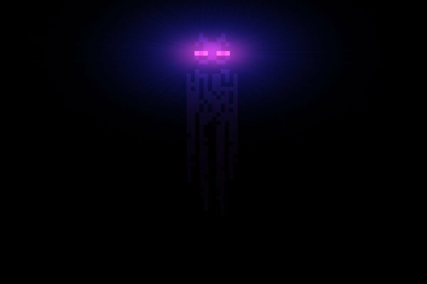 Enderman de Minecraft yeux brillants de l obscurité