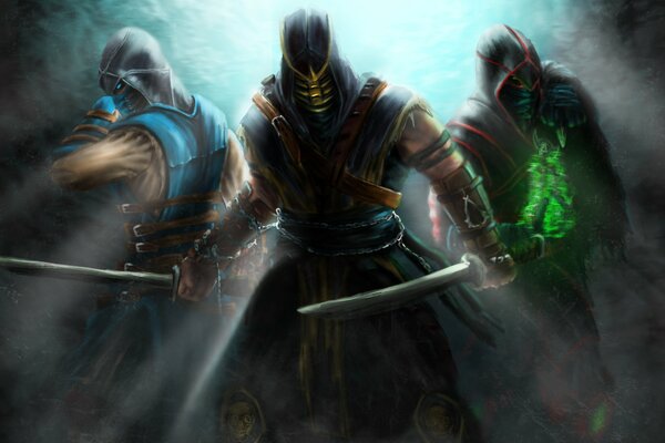 Personnages du jeu Mortal Kombat trio