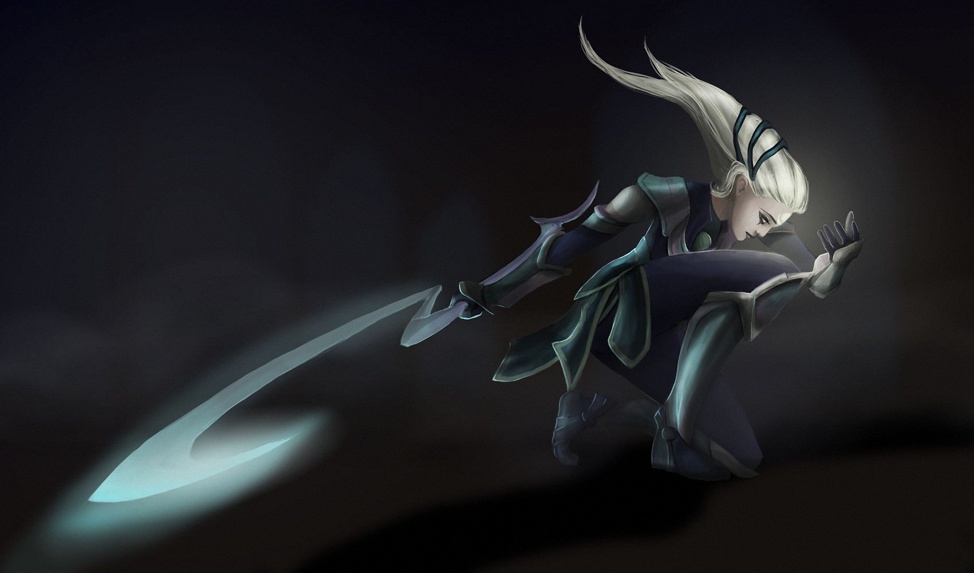 art lol league of legends diana girl weapon