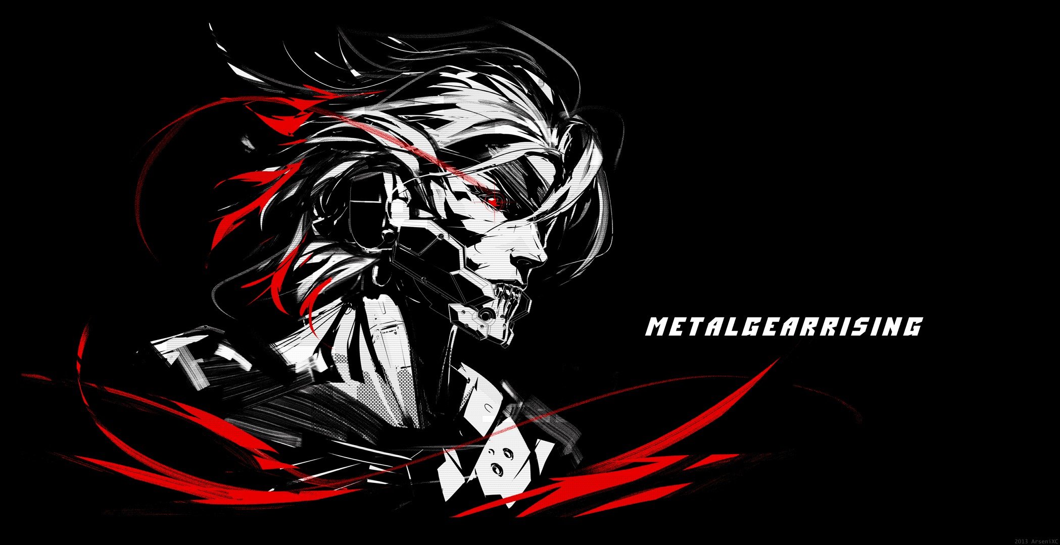 metal gear rising vengeance ryden jack l éventreur katana cyborg ninja fan art