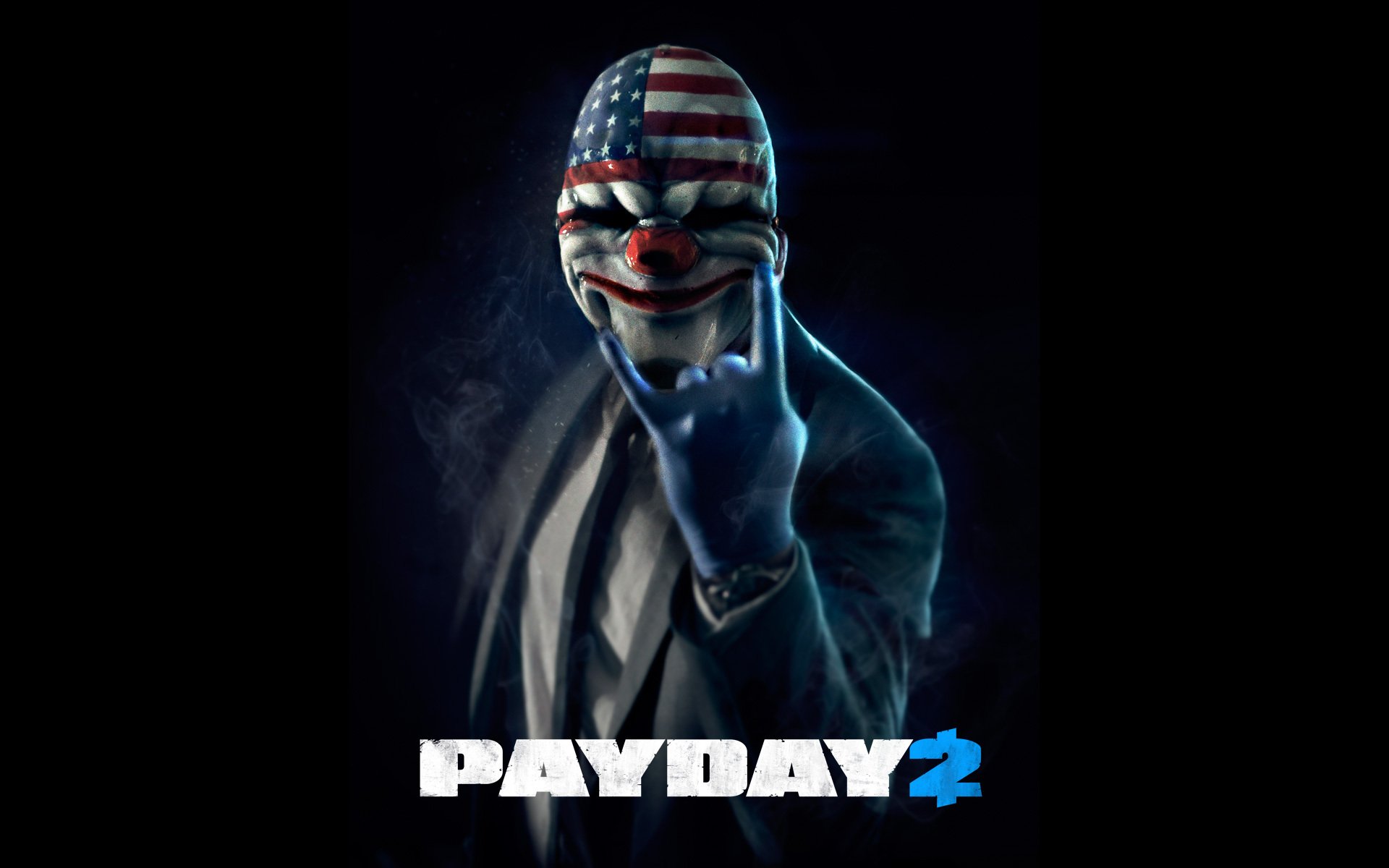 payday 2 rapina maschera sfondo nero