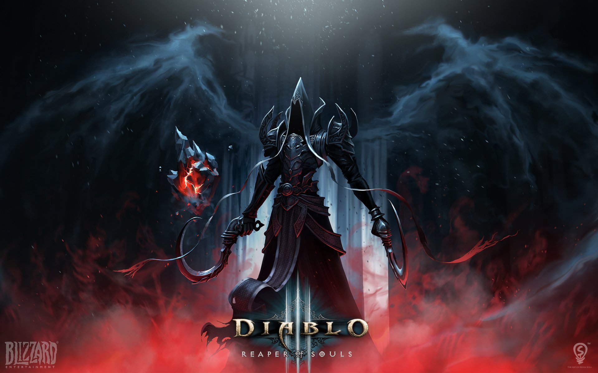 diablo жнец душ malthael ангел смерти ангел серпы крылья доспехи свет