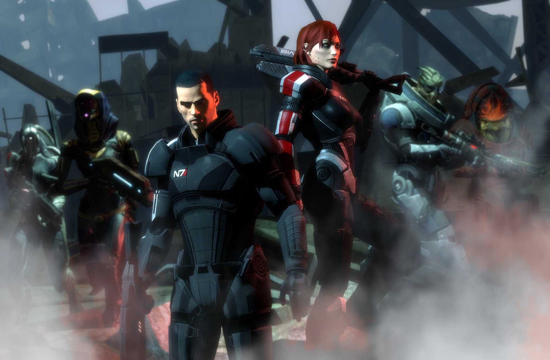 kobieta shepard mass effect garrus wakarian turianie kroganów tali tsoru legion urdnot rex