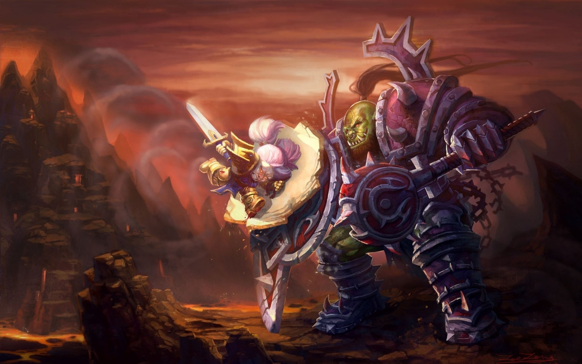 world of warcraft wow ork krieger zwerg paladin