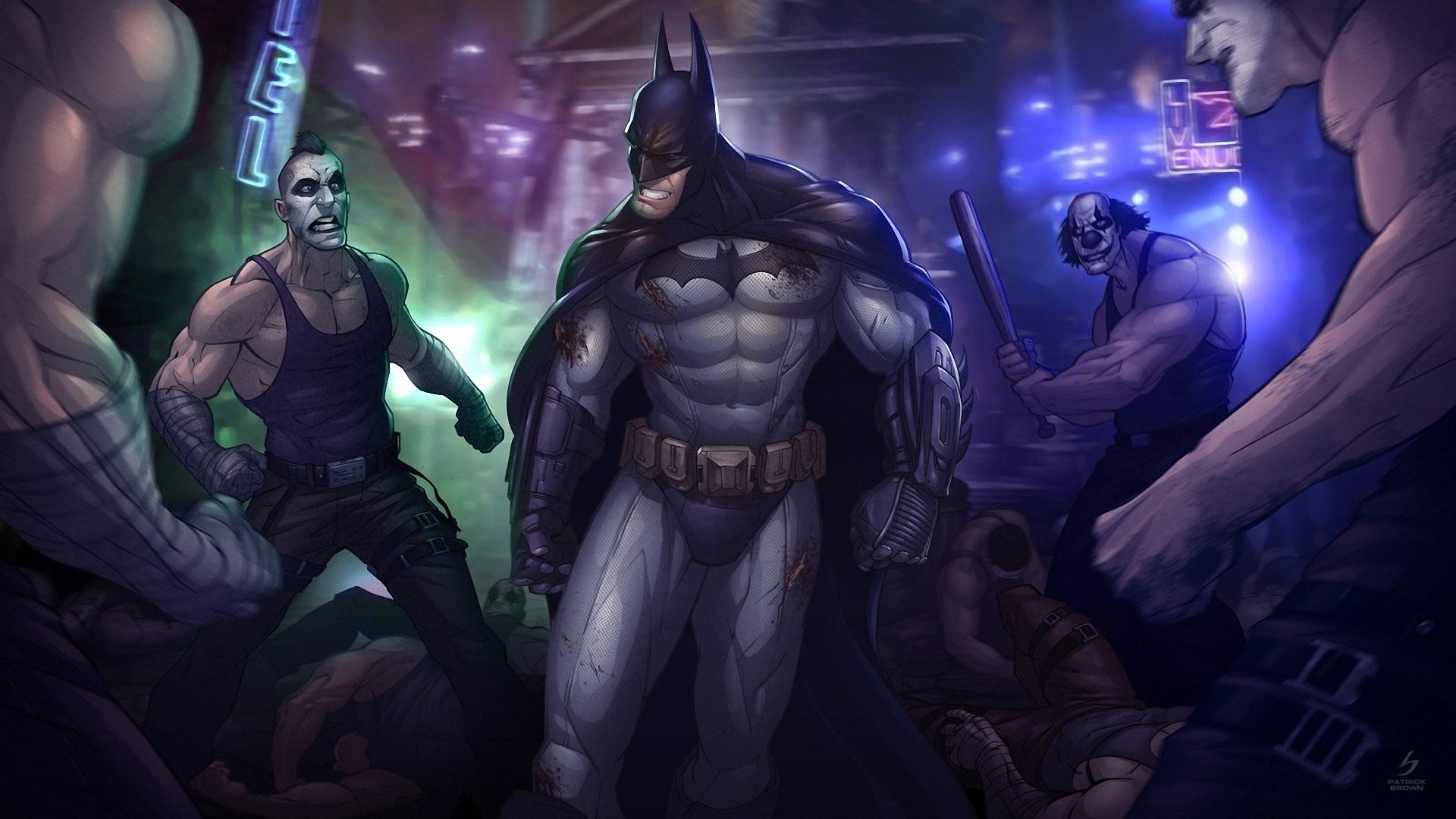 бэтмен arkham city искусство патрик браун