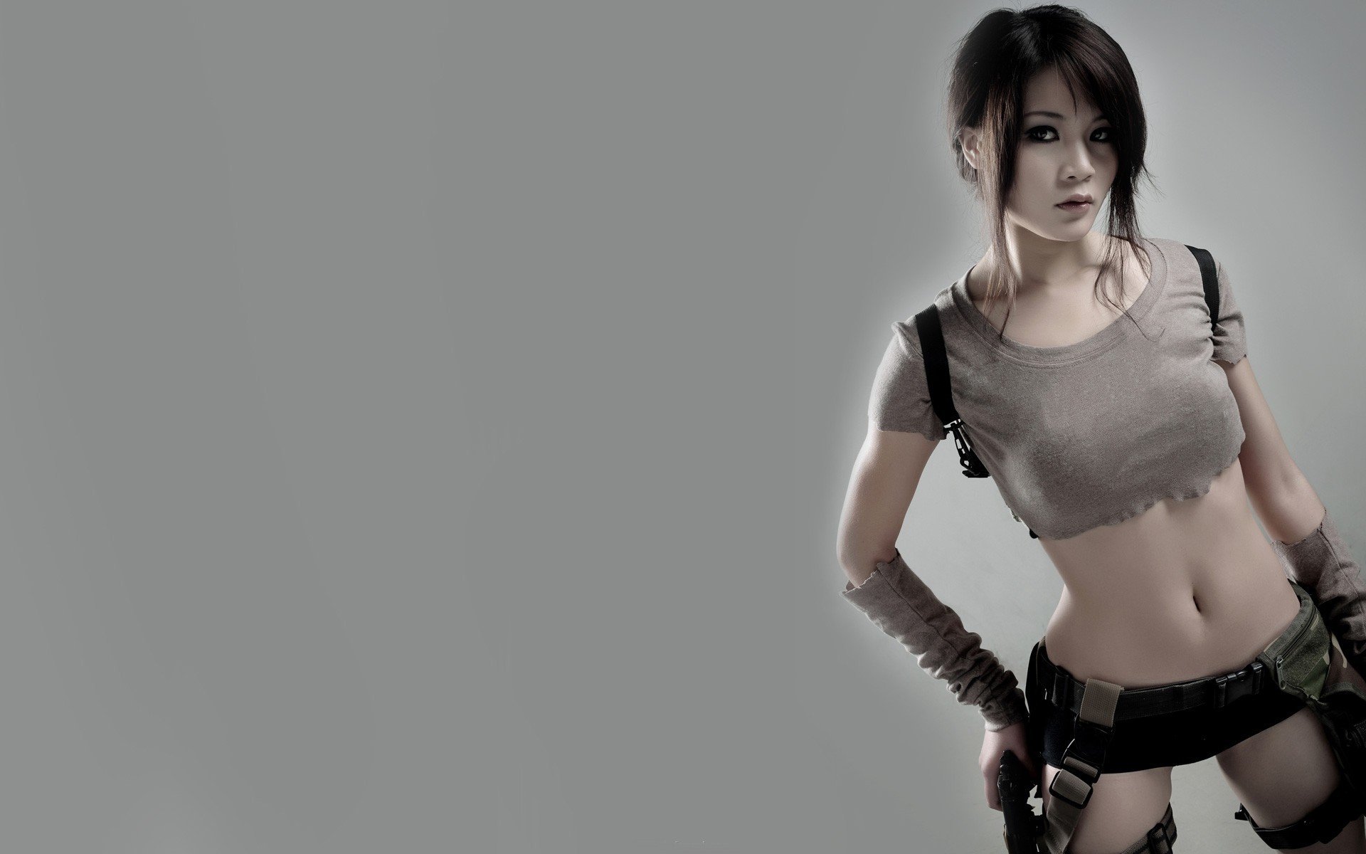 chicas cosplay mujeres modelo tomb raider lara croft juego belleza