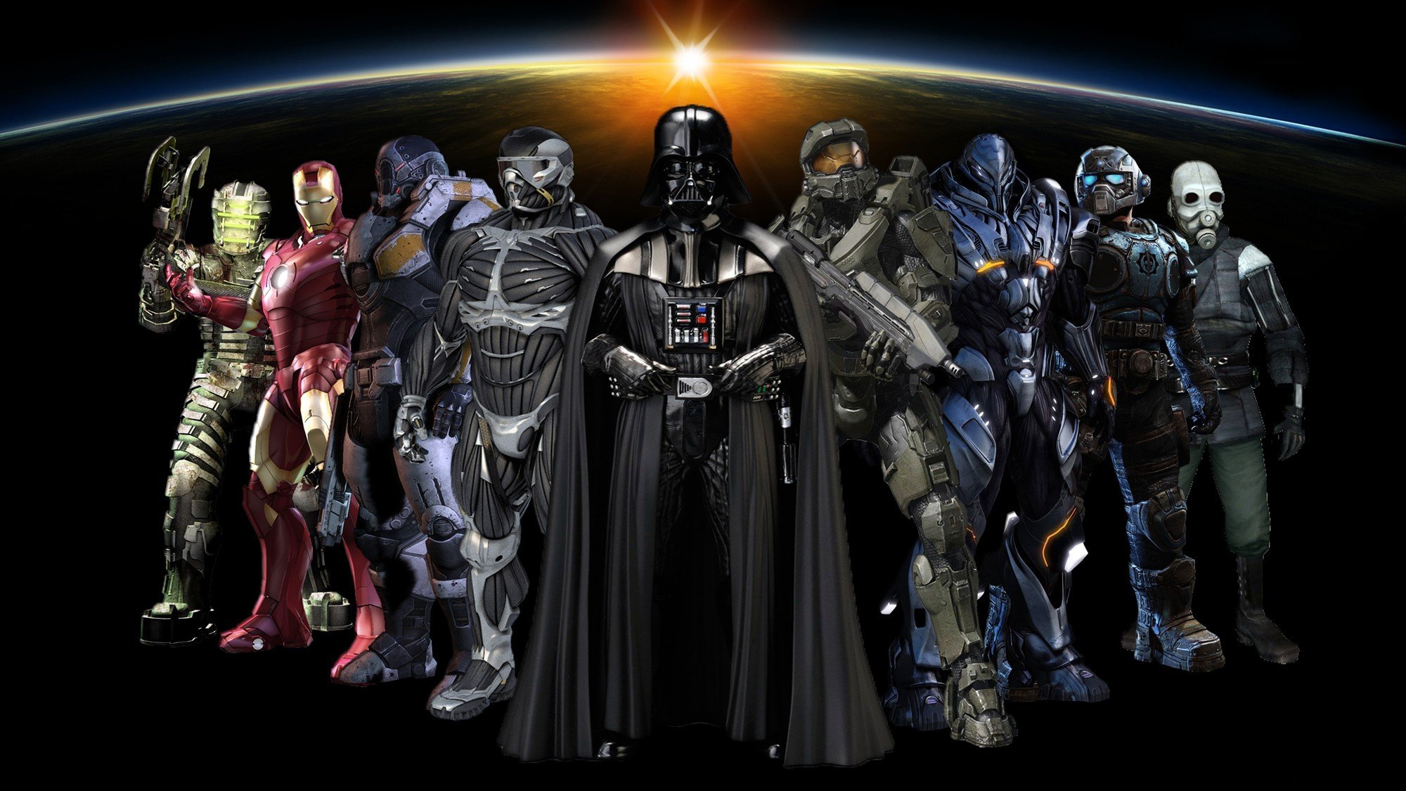 spiel wallpaper dead space iron man mass effect jäger crysis star wars herr darth vader halogen staub kriegszahnräder half life fantasy maske waffe helm rüstung fan-art sonne planet erde raum