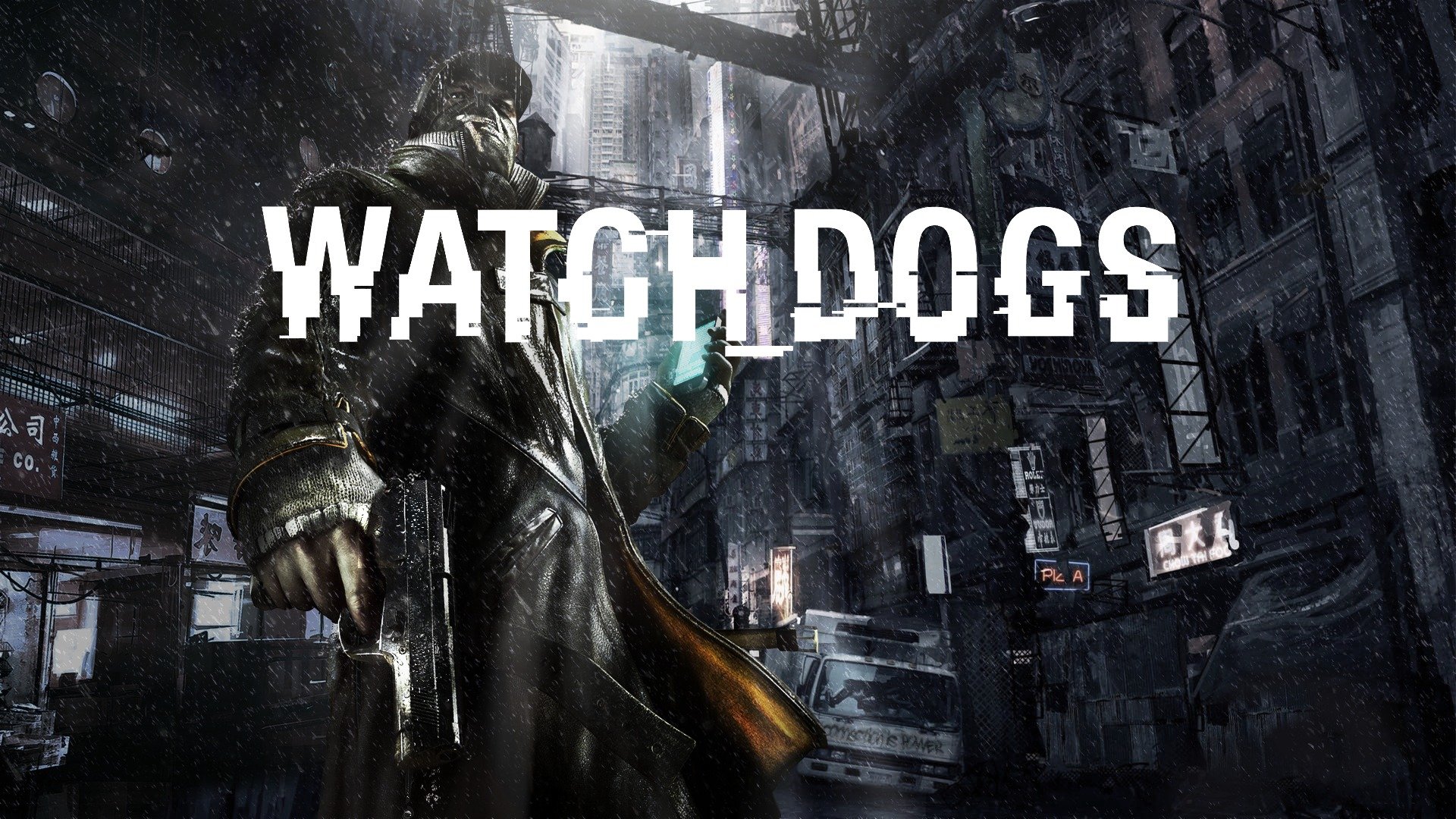 watch dogs ubisoft reflections ubisoft watch dogs 2013 miasto mężczyzna broń pistolet deszcz