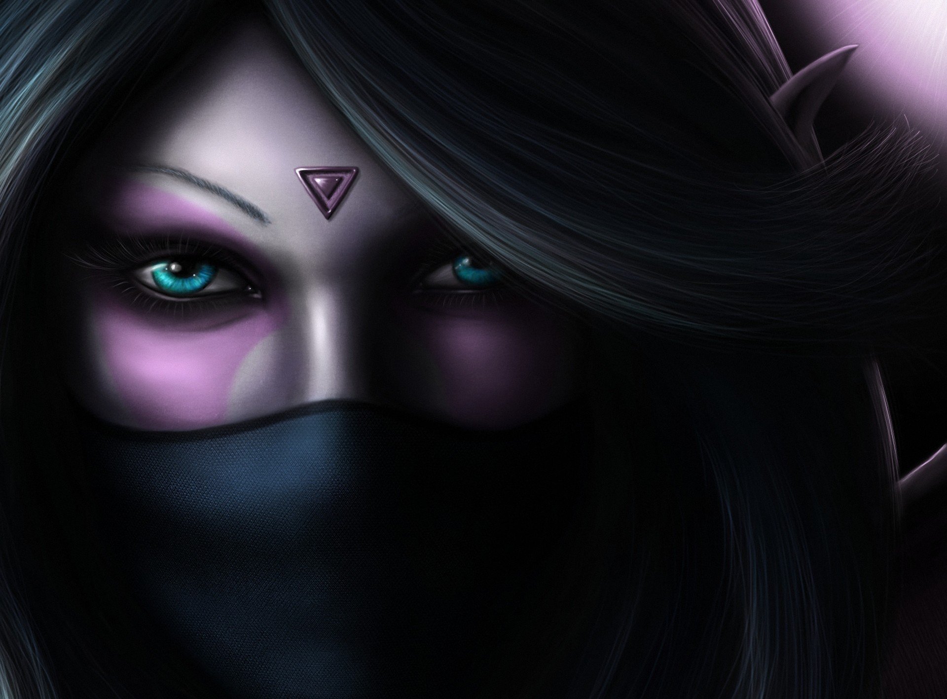 art lanaya the templar assassin dota 2 girl elf symbol bandage