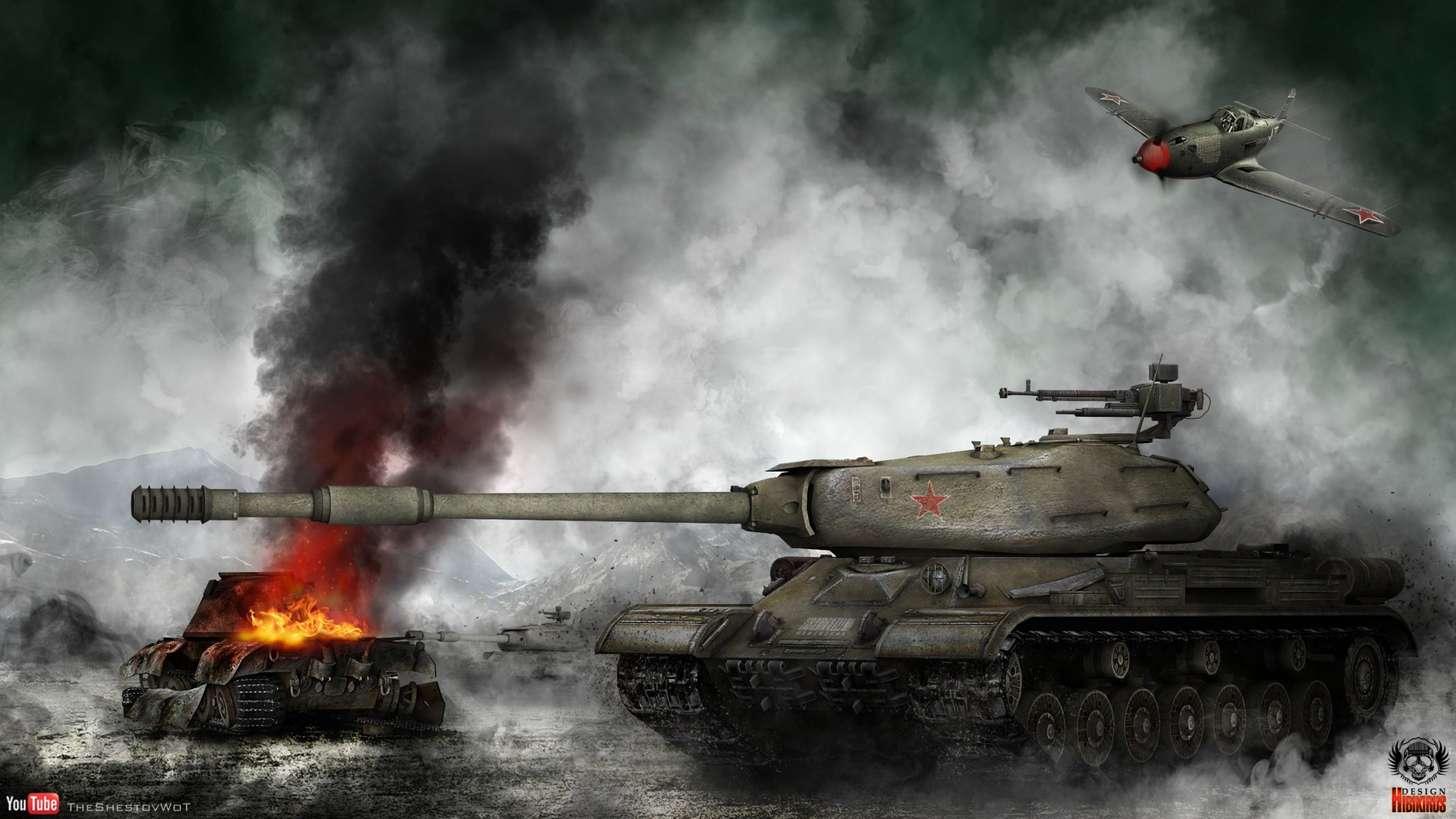 wot world of tanks is4 réservoir soviétique tt 10 lvl is-4 fumée