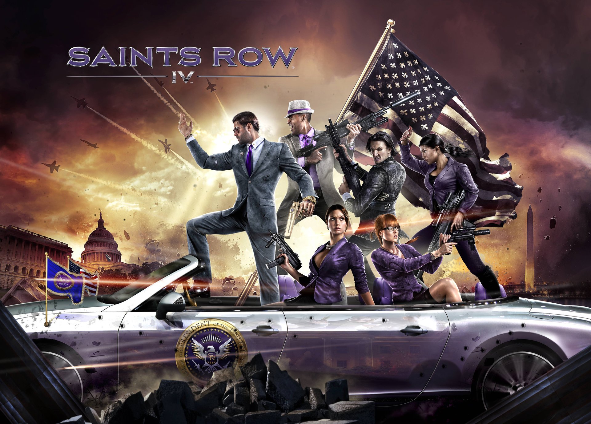 bandiera carriola personaggi washington armi argento profondo saints row 4