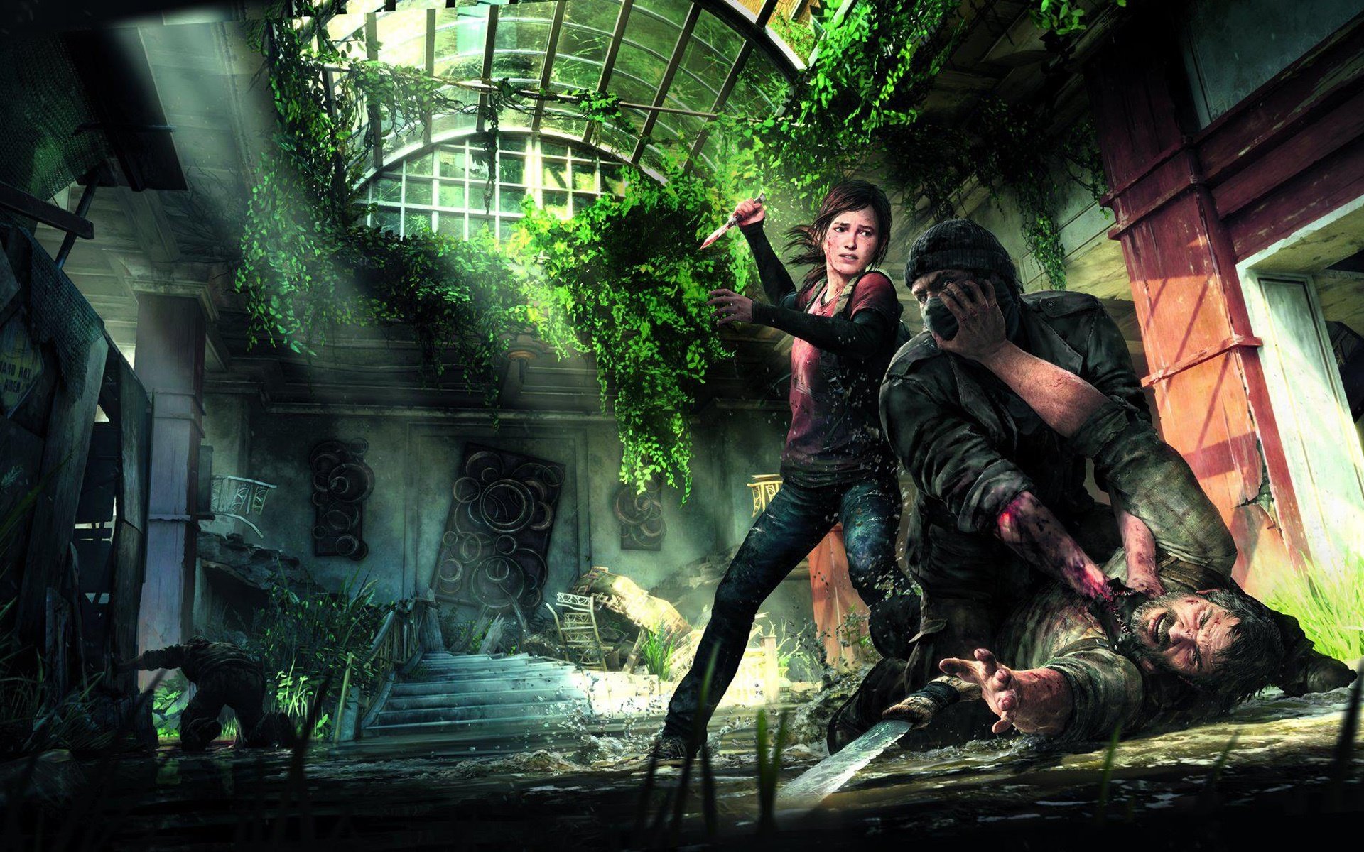 le dernier d entre nous l un d entre nous naughty dog playstation 3 joel ellie lutte couteau machette