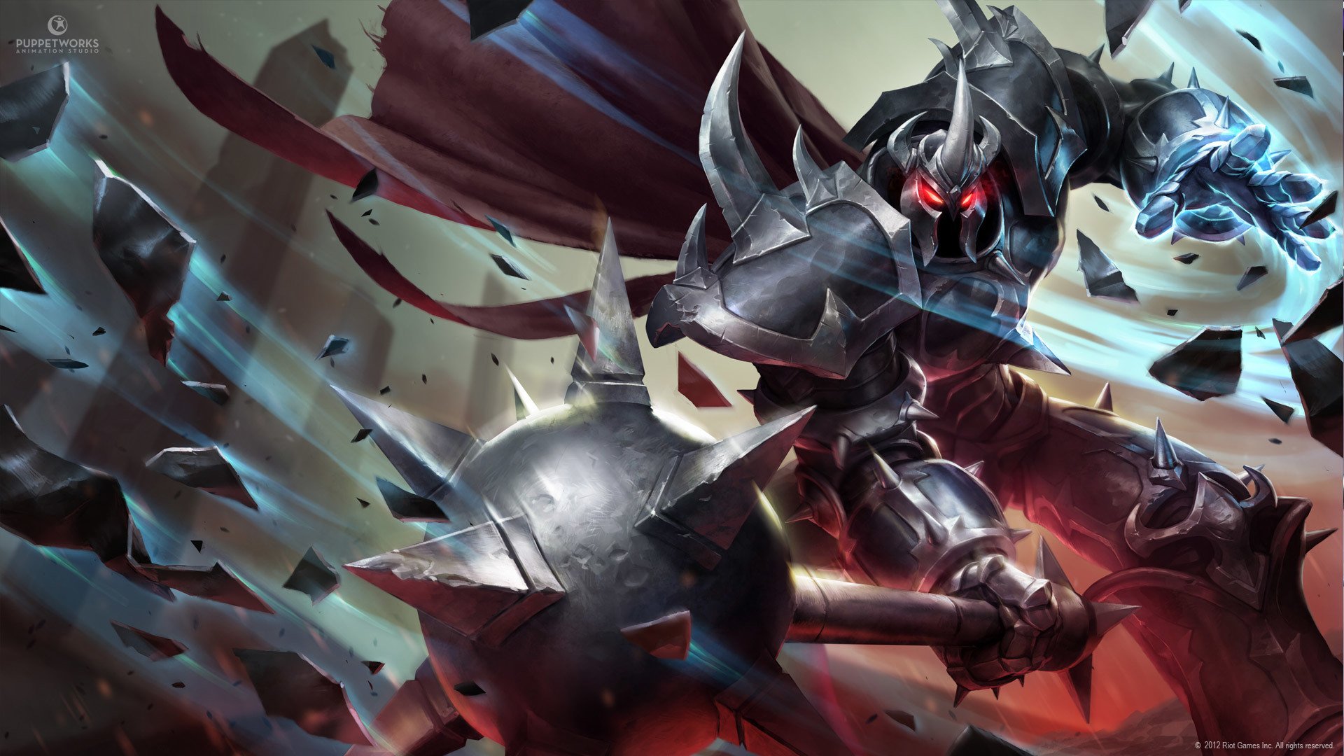 league of legends lol mordekaiser krieger rüstung spikes keule schlag